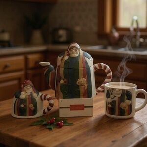 House of Lloyd Babushka Teapot with Creamer and Sugar